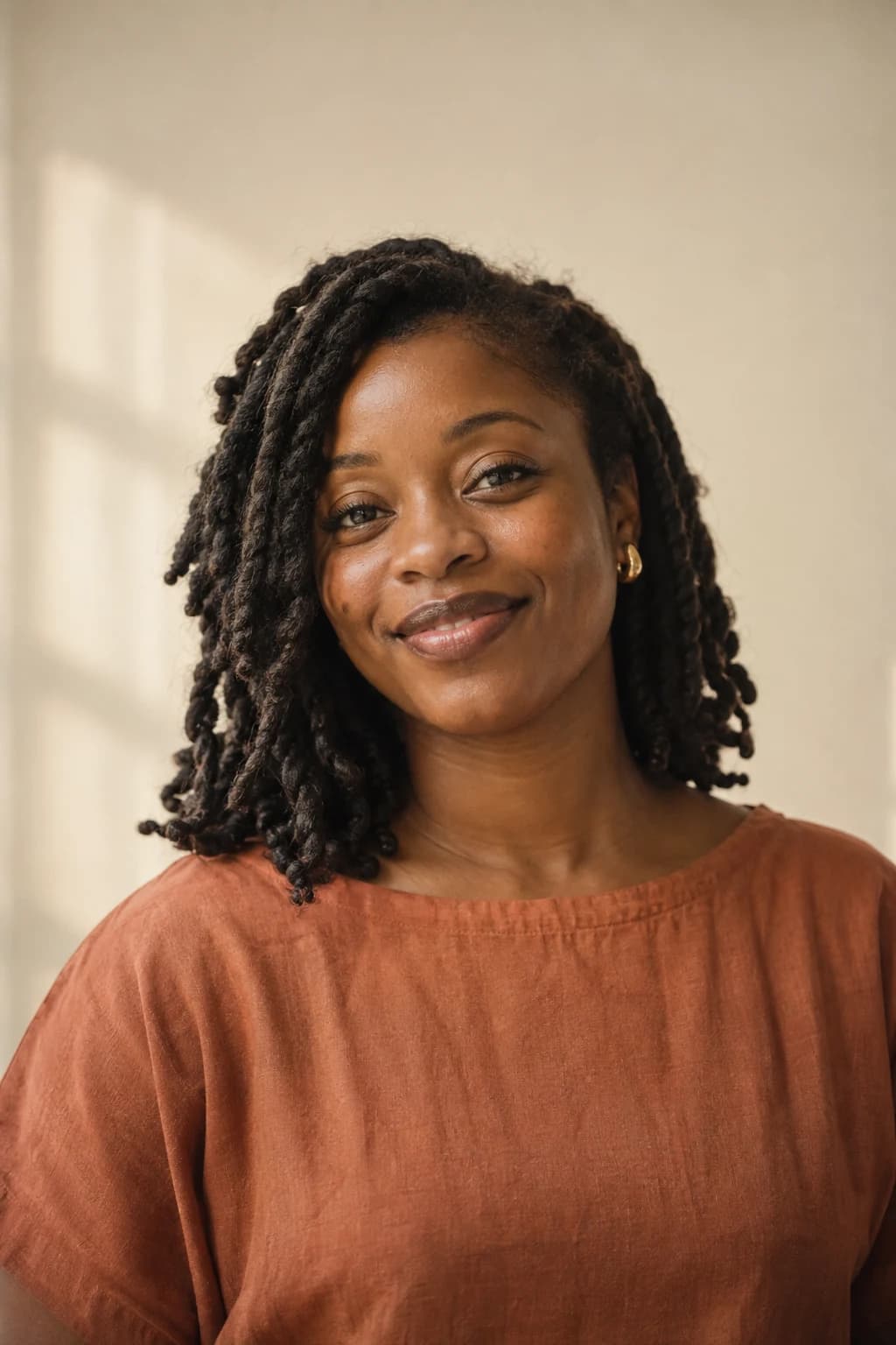 Illustrative hairstyle on a business page